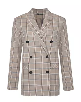 Бежевый жакет в клетку Dan Maralex