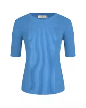 Бирюзовая футболка из шелкового трикотажа Panicale