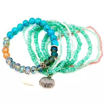 Бирюзовый браслет с ракушками Tais детский