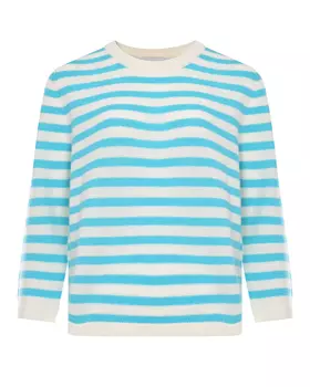 Бирюзовый джемпер в полоску Allude
