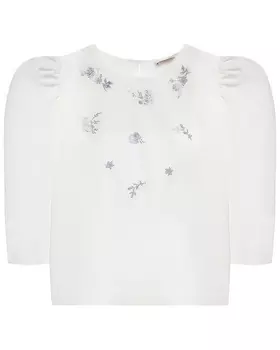 Блуза с объёмными плечами Monnalisa