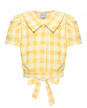 Блуза в клетку с завязкой Mipounet
