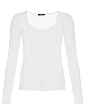 Блузон молочного цвета в мелкий рубчик Dan Maralex