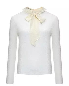 Блузон с бантиком, белый Philosophy Di Lorenzo Serafini