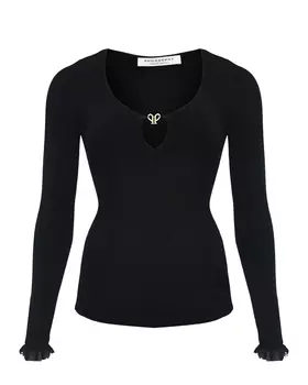 Блузон в рубчик, вырез капля на груди Philosophy Di Lorenzo Serafini