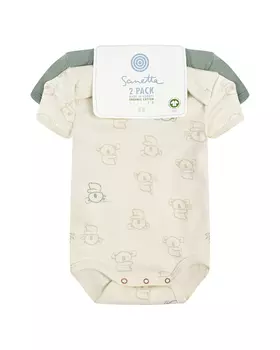 Боди 2 шт, принт коала Sanetta