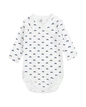 Боди принт синие машинки Sanetta