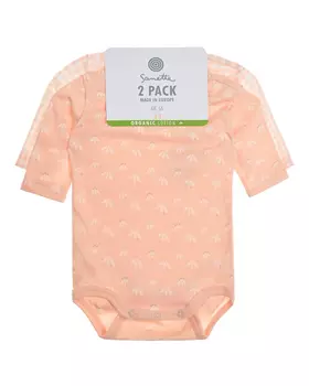 Боди пудрового цвета, 2 шт. Sanetta детское