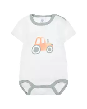 Боди с принтом "трактор" Sanetta