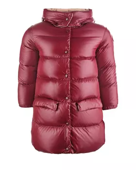 Бордовое пальто-пуховик Moncler детское
