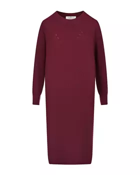 Бордовое платье из шерсти и шелка Panicale