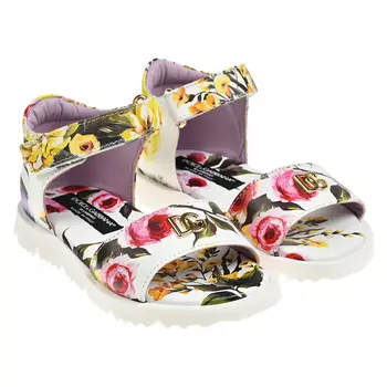 Босоножки с цветочным принтом Dolce&Gabbana