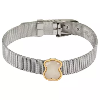 Браслет "Мишка" белый, золото Rena Chris детский