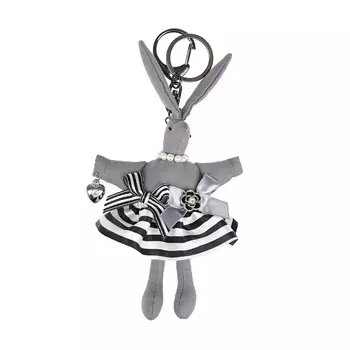 Брелок "Заяц с бантом". серый Tais