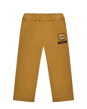 Брюки чинос с патчем Moschino