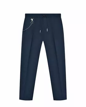 Брюки чинос синие, цепочка на поясе Antony Morato