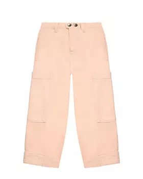 Брюки джинсовые с карманами карго, светло-розовые Emporio Armani