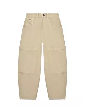 Брюки из габардина, бежевые Emporio Armani