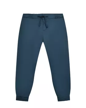 Брюки из габардина со шнурком на талии, темно - синие Dolce&Gabbana