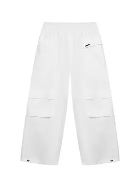 Брюки карго широкие, белые Monnalisa