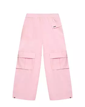 Брюки карго широкие, розовые Monnalisa