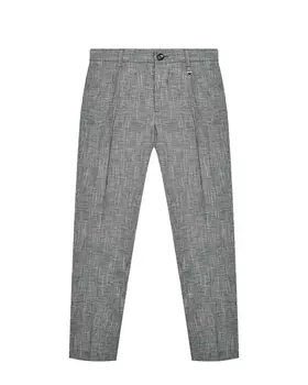 Брюки классические серые, текстурная ткань Antony Morato