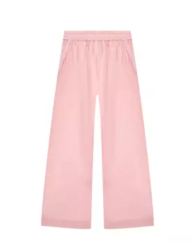 Брюки пижамные из шелка с логотипом DG, розовые Dolce&Gabbana