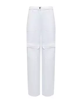 Брюки с карманами-карго, белые Iceberg
