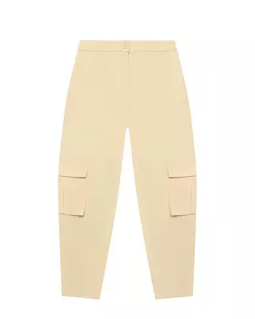 Брюки с карманами-карго, кремовые Emporio Armani