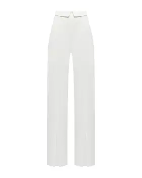 Брюки широкие, пояс с отворотами Alberta Ferretti