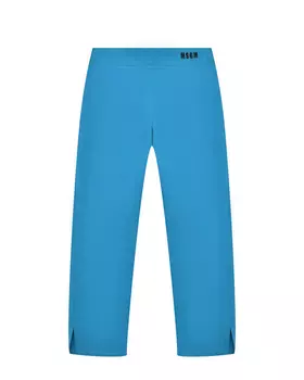 Брюки слим с разрезами по бокам, голубые MSGM