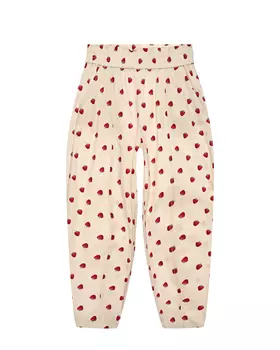 Брюки со сплошным принтом "клубника" Monnalisa
