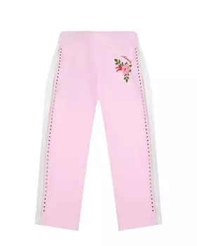 Брюки спортивные с белыми лампасами Monnalisa