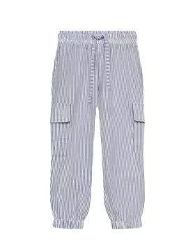 Брюки в полоску с карманами карго, серые Dan Maralex