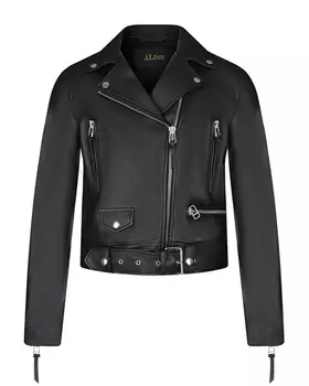 Черная байкерская куртка ALINE