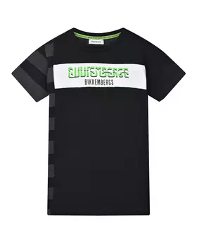 Черная футболка с лого Bikkembergs детская