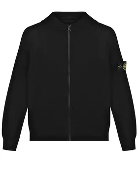 Черная кофта из шерсти Stone Island детская