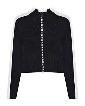 Черная кофта с белыми лампасами DKNY детская