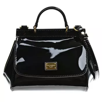 Черная лакированная сумка Dolce&amp;Gabbana детская