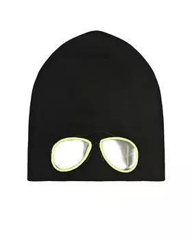 Черная шапка с декором "очки" Regina детская