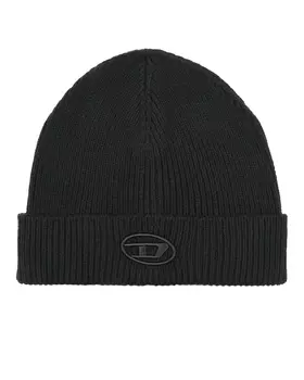 Черная шапка с лого в тон Diesel детская
