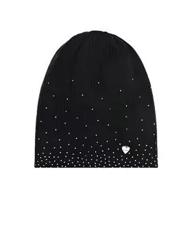 Черная шапка со стразами Il Trenino детская