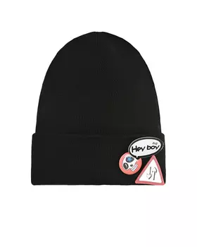 Черная шапка со значками Regina детская