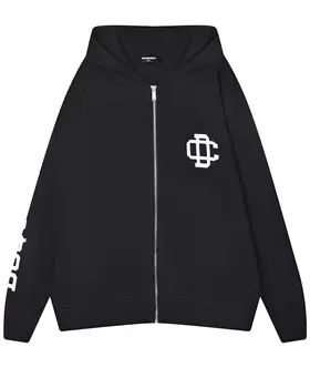 Черная спортивная куртка с белым лого Dsquared2 детская
