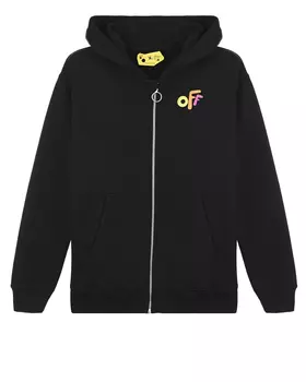 Черная спортивная куртка с разноцветным принтом Off-White детская