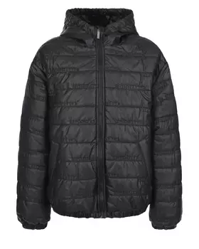 Черная стеганая куртка-бомбер Monnalisa