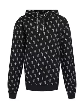 Черная толстовка-худи со сплошным лого 5 Preview