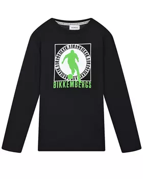 Черная толстовка с лого Bikkembergs детская