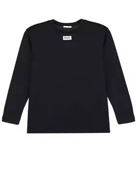 Черная толстовка с патчем Dolce&amp;Gabbana детская