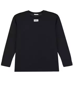 Черная толстовка с патчем Dolce&amp;Gabbana детская